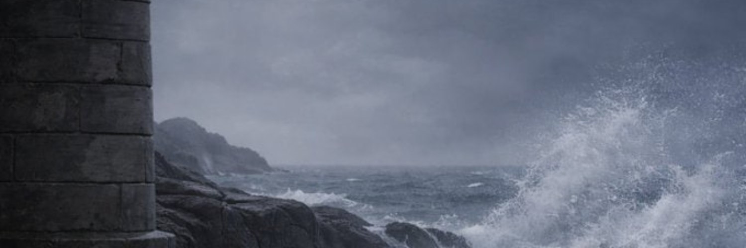 Stormy sea with crashing waves